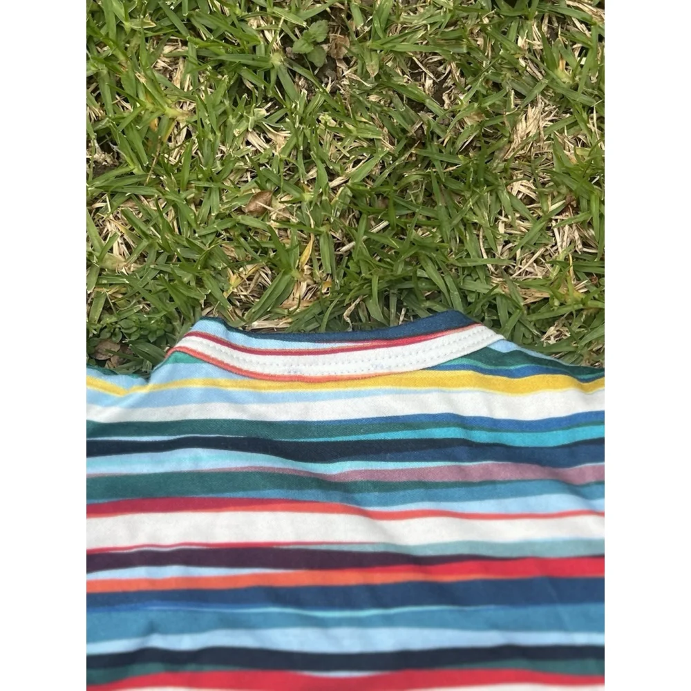 Paul Smith Baby Multicolor Stripe Footed Pajamas One Piece Size 3M Snap Front